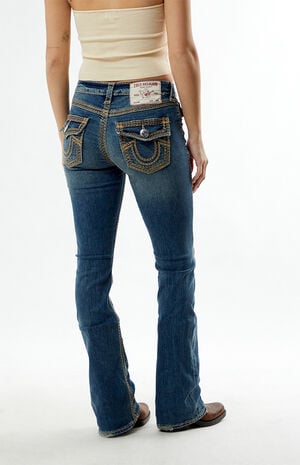 Becca Mid Rise Flap Super Bootcut Jeans image number 4