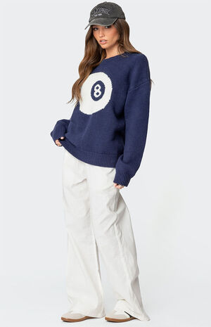 Magic 8 Oversized Chunky Knit Sweater image number 4