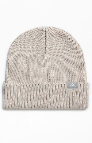 adidas Recycled Beige Fashioned Fold Beanie PacSun