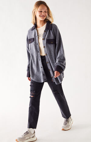 Homecoming Button Down Shacket image number 4