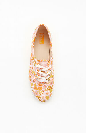 Women's Eco Champion Floral Sneakers image number 5