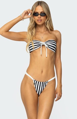 Dini Striped Bandeau Bikini Top image number 1