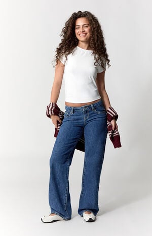 Sammy Ultimate Low Rise Straight Leg Jeans Medium Blue image number 7