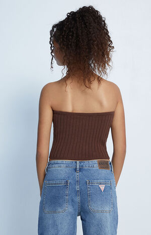 Chunky Ribbed Knit Tube Top image number 4