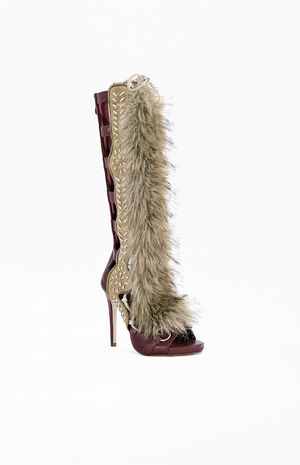 Women's Shaine Faux Fur Gladiator Sandal Boots image number 2