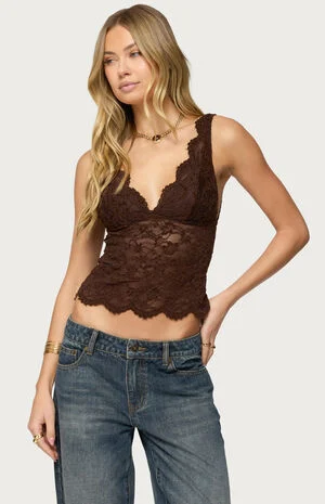 Araura Velvet Floral Sheer Top image number 1