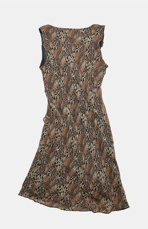 '90s Leopard Midi V-Neck Dress image number 2