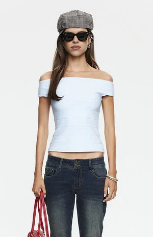 Uptown Bandage Off-The-Shoulder Tank Top image number 1