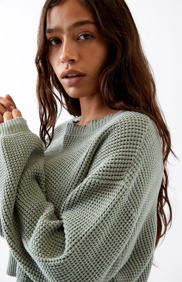 Waffle Babe Pullover Sweater