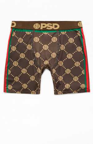 Brown Emblem Luxe Boxer Briefs image number 1