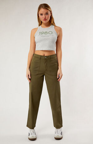 Olive Utility Pants image number 1