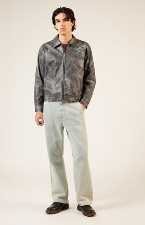 Faux Leather Oversized Jacket image number 4