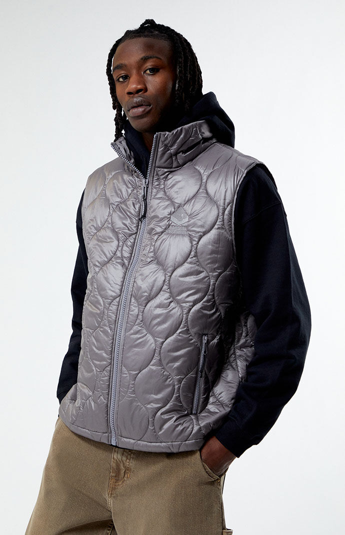 Mens quilted sale vest jacket
