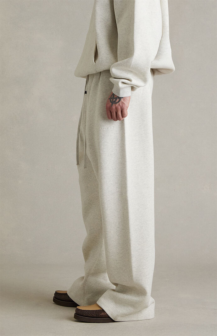 Fear of God ESSENTIALS Oatmeal Heather Signature Classic Flare Sweatpants