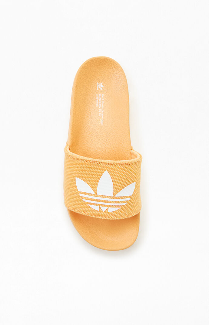 adidas Women's Orange Adilette Lite Slide Sandals