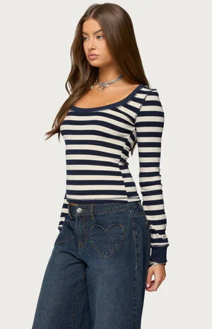 Rainey Striped Long Sleeve Top image number 2