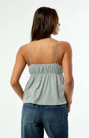 Elena Beaded V-Neck Babydoll Top image number 4