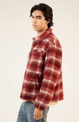 Red Brushed Plaid Jacket image number 2