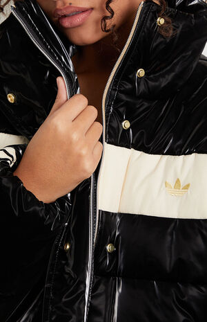 maravilloso pizarra salida adidas Eco Black Ski Chic Puffer Jacket | PacSun