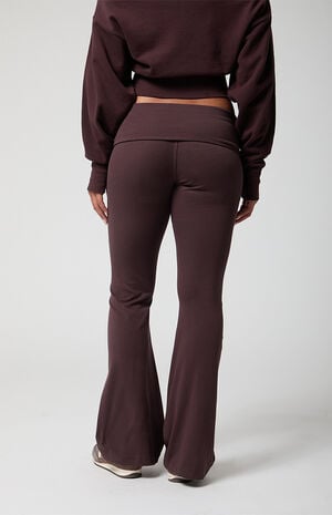 PAC DRIFT Active Fold-Over Waistband Flare Yoga Pants image number 4