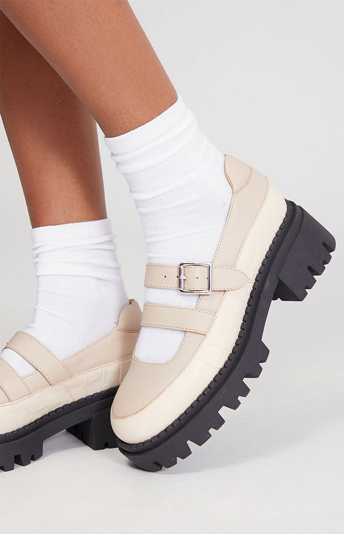 mary jane platform loafers