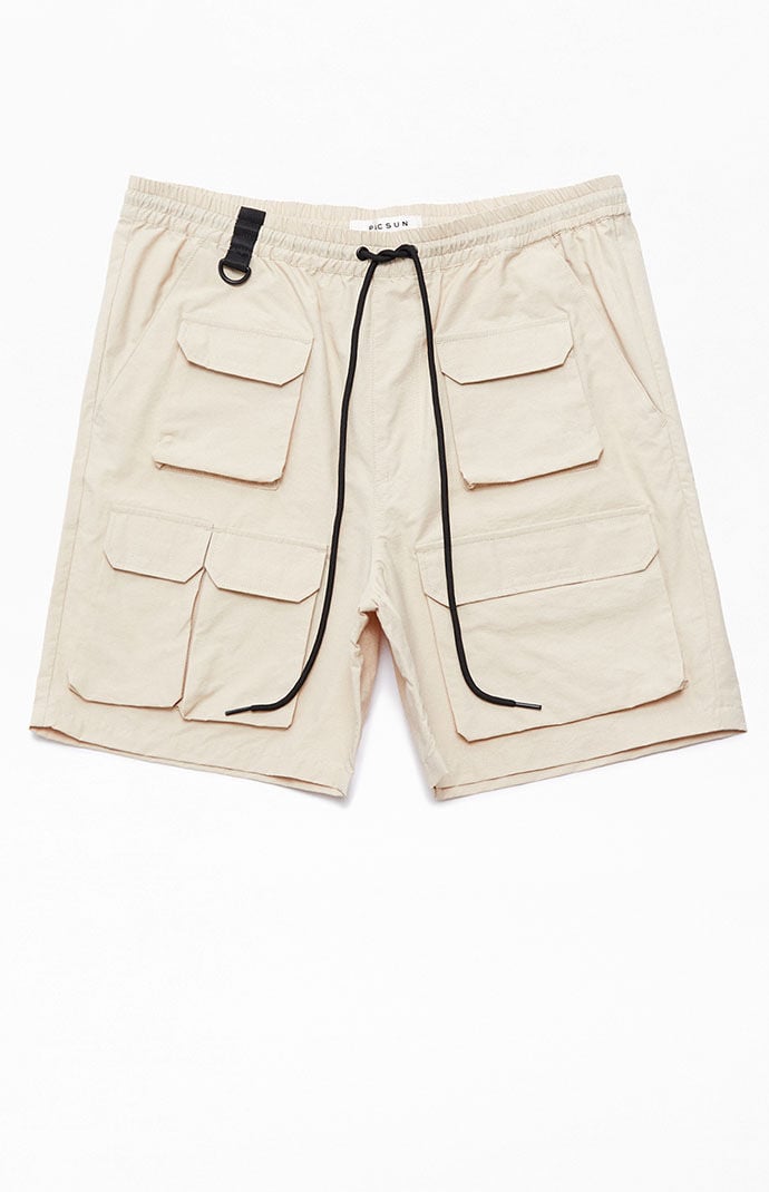 【BAON】[unisex] Corette Track Nylon Bermuda Pants White decorative-belt shorts - men - OAMC