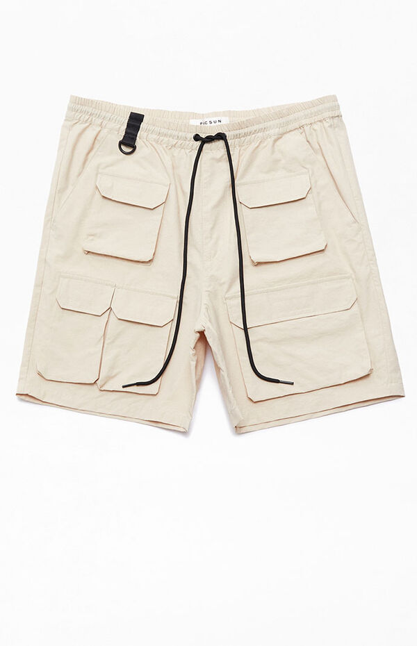 PacSun Stone Nylon Cargo Shorts PacSun