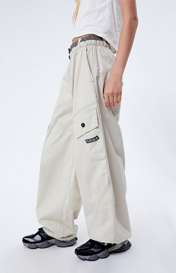 【U LAN】Tii Beads Lipstop Bermuda Cargo Pants New Man Spandex Cargo Shorts/Cargo Bermuda Waist Cord