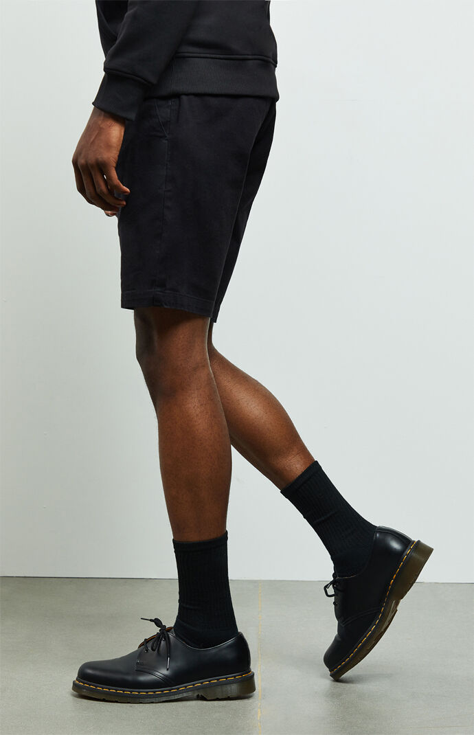 Black Slim Fit Chino Shorts