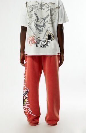 x Stranger Things Red Hellfire Club Baggy Sweatpants image number 6