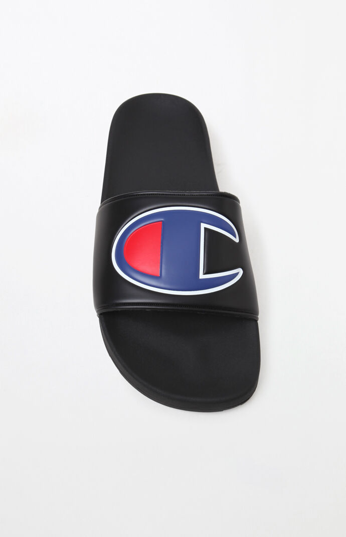 IPO Black Slide Sandals