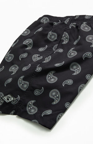 Black Paisley AOP 6.5" Swim Trunks image number 4