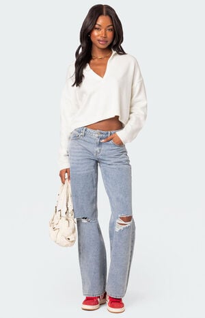 Marcie Oversized Cropped Sweater image number 2