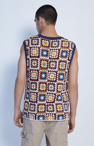 Blue Penn Crochet Tank Top image number 4
