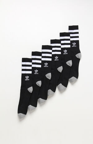 Roller 3 Pack Black & White Crew Socks image number 1