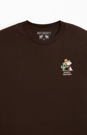 Howdy Yall Peanuts Embroidery T-Shirt image number 2