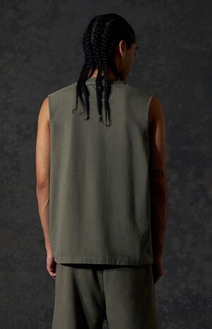 Green Standard Cut Off Muscle T-Shirt image number 3