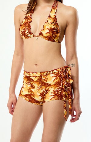 Tropical Lettuce-Edge Swim Shorts image number 3