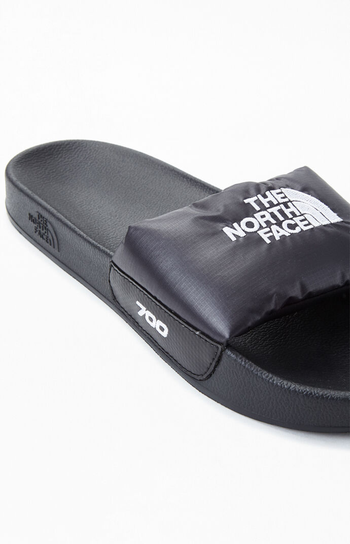 Black Nuptse Slide Sandals