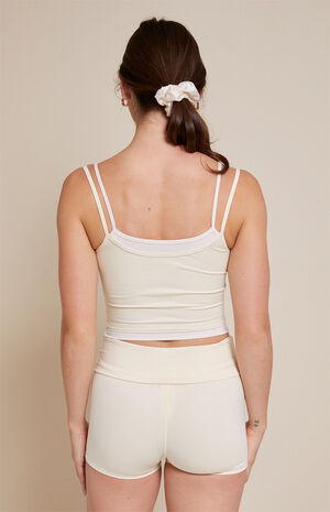 PAC WHISPER Active Yellow Fold-Over Micro Biker Shorts image number 3