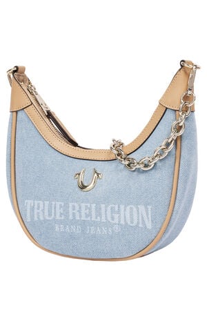 Bailey Denim & Faux Leather Hobo Bag image number 3