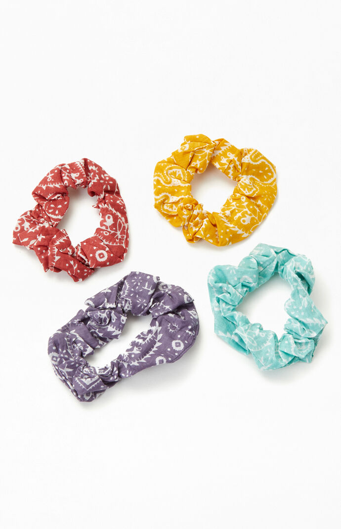 4 Pack Bandana Scrunchies