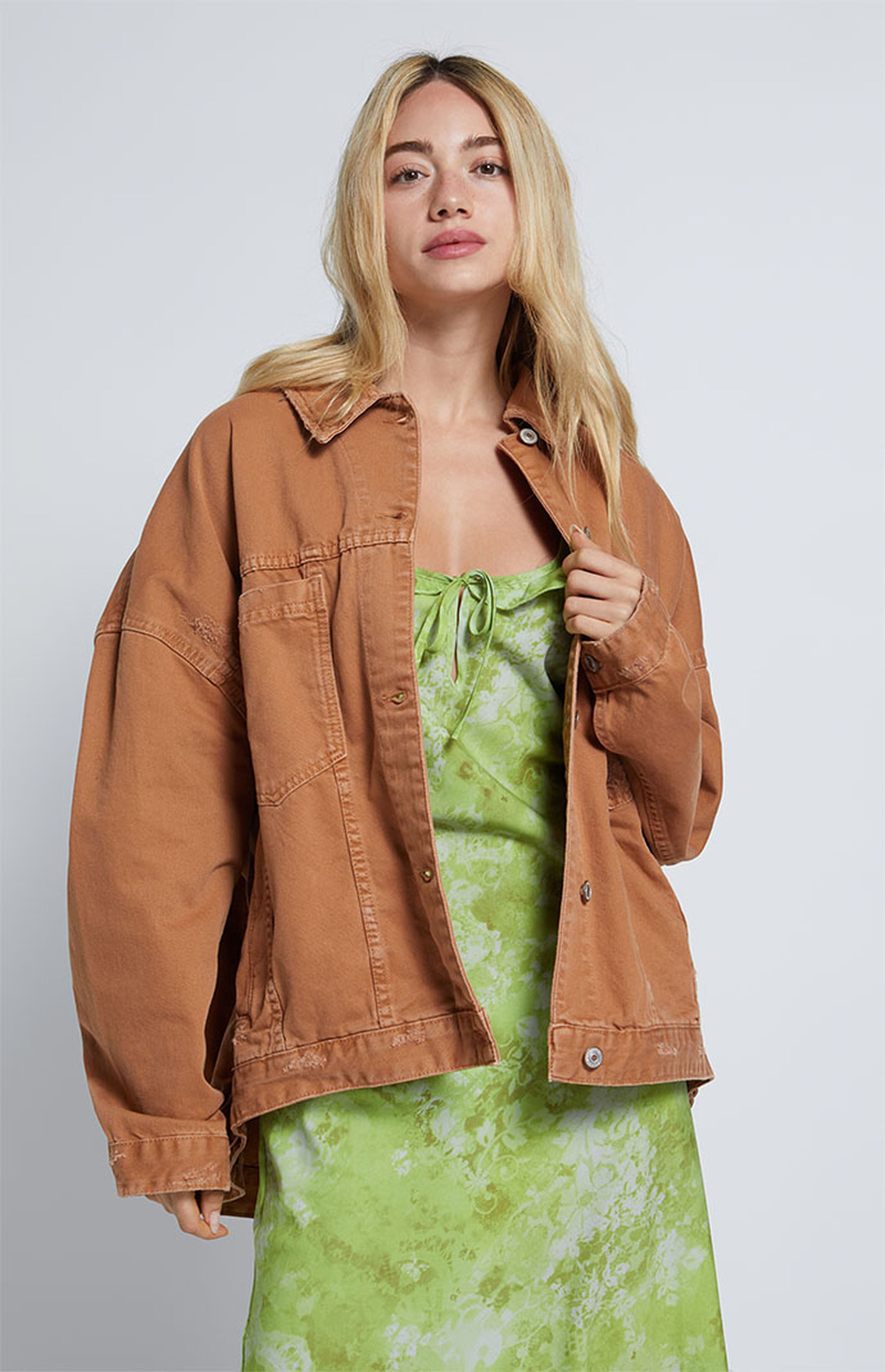 Free People Opal Swing Denim Trucker Jacket PacSun