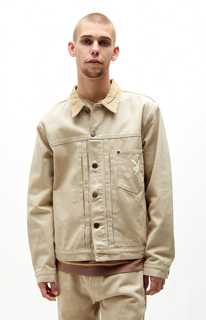 Pacsun distressed denim jacket online