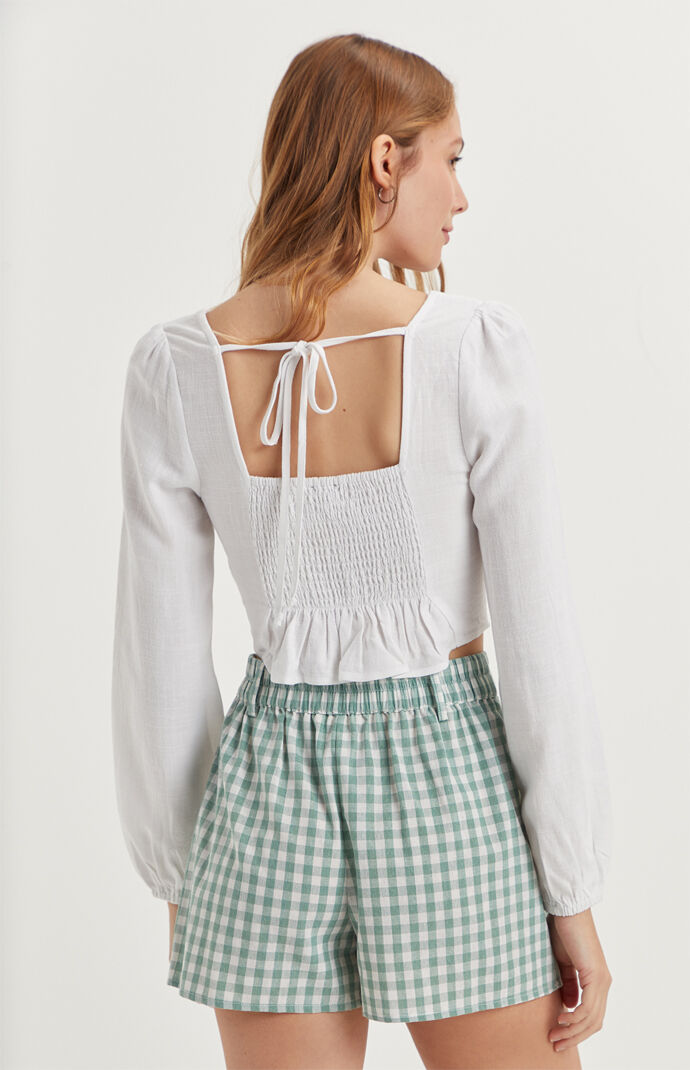 Long Sleeve Square Neck Top