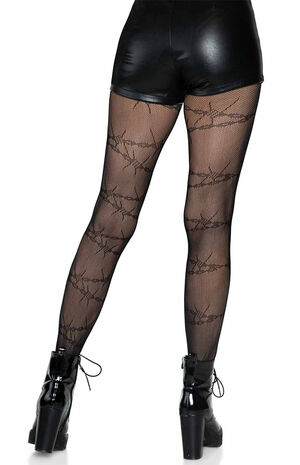Barbed Wire Fishnet Tights image number 2