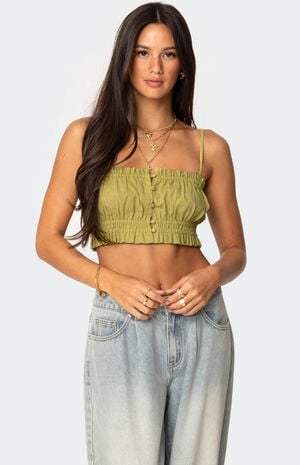 Alda Cropped Button Front Top image number 1