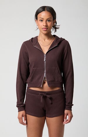 Active Aspen Waffle Knit Zip Up Hoodie image number 2