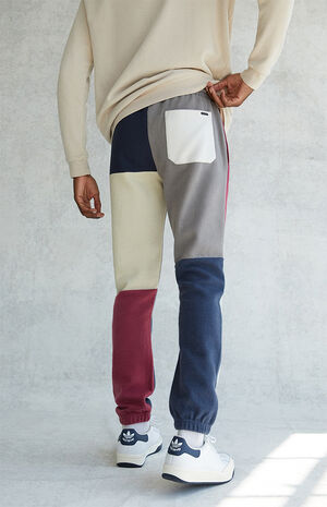 Basic Patchwork Sweat Pants image number 4