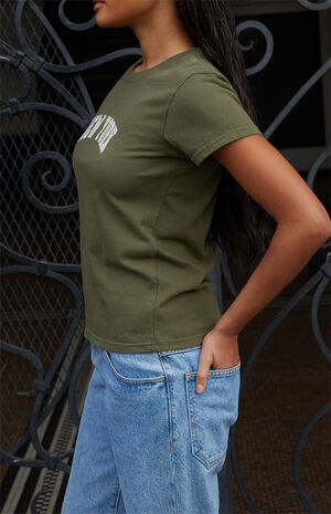 Green New York Embroidered T-Shirt image number 3